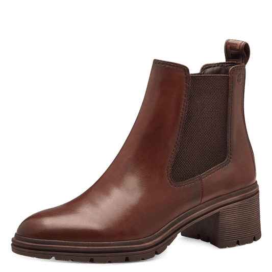 Brauner Lederstiefelette