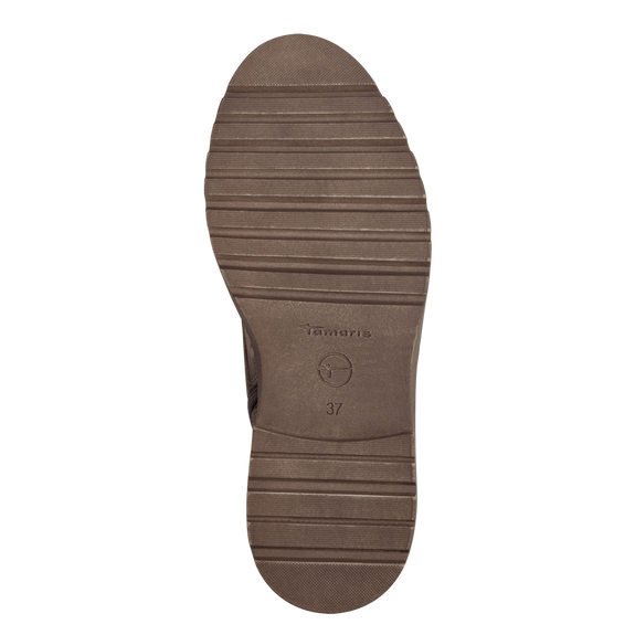 Grauer Schnürstiefel mit Reißverschluss
