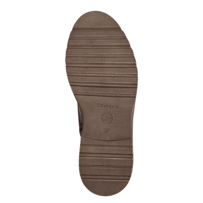 Grauer Schnürstiefel mit Reißverschluss