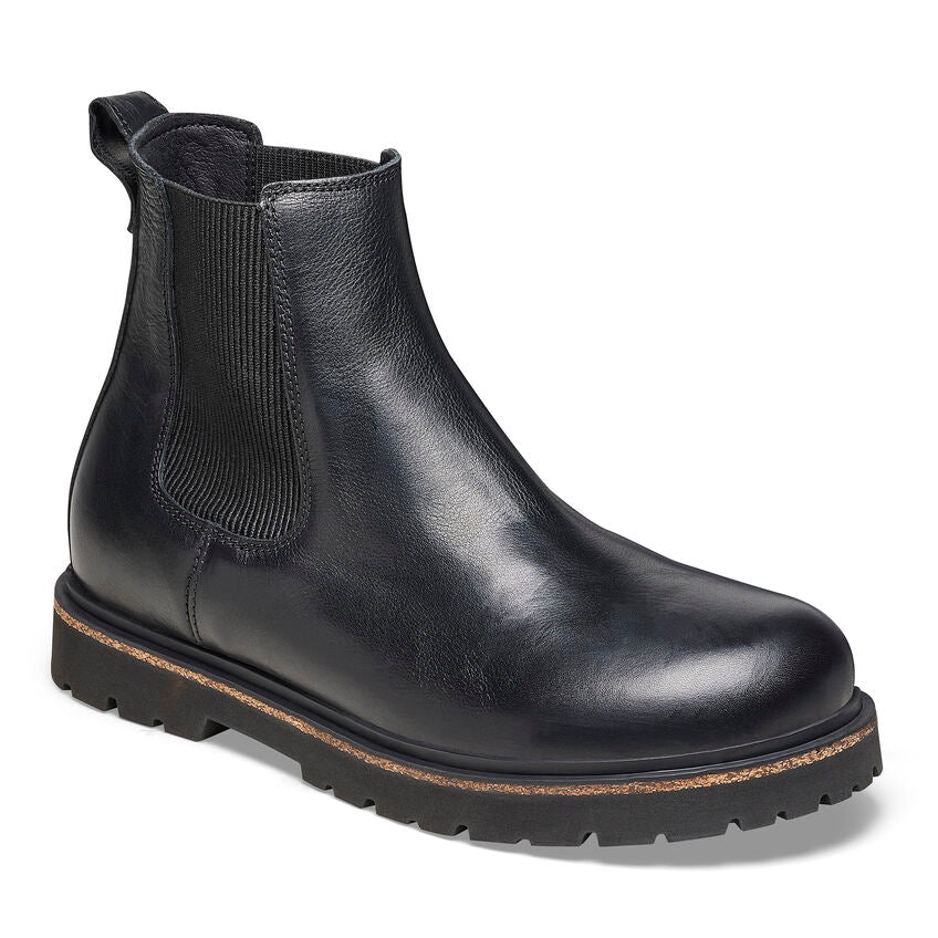 Highwood Slipper aus schwarzem Leder