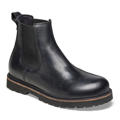 Highwood Slipper aus schwarzem Leder