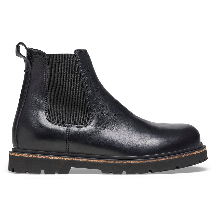 Highwood Slipper aus schwarzem Leder