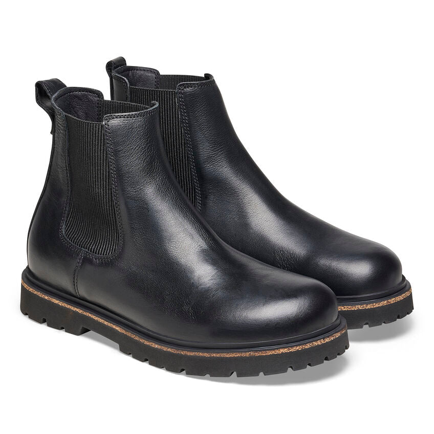 Highwood Slipper aus schwarzem Leder