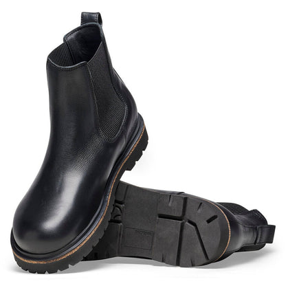 Highwood Slipper aus schwarzem Leder