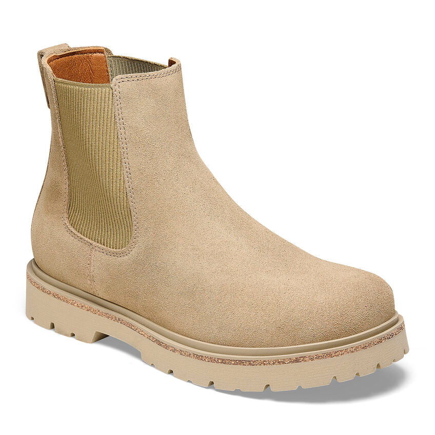 Highwood Slipper aus taupefarbenem Veloursleder