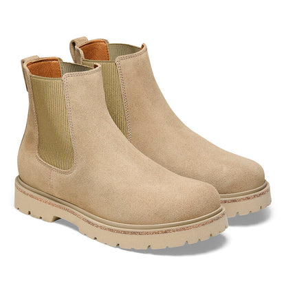 Highwood Slipper aus taupefarbenem Veloursleder