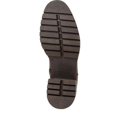 Cognacfarbener Leder-Stiefelette
