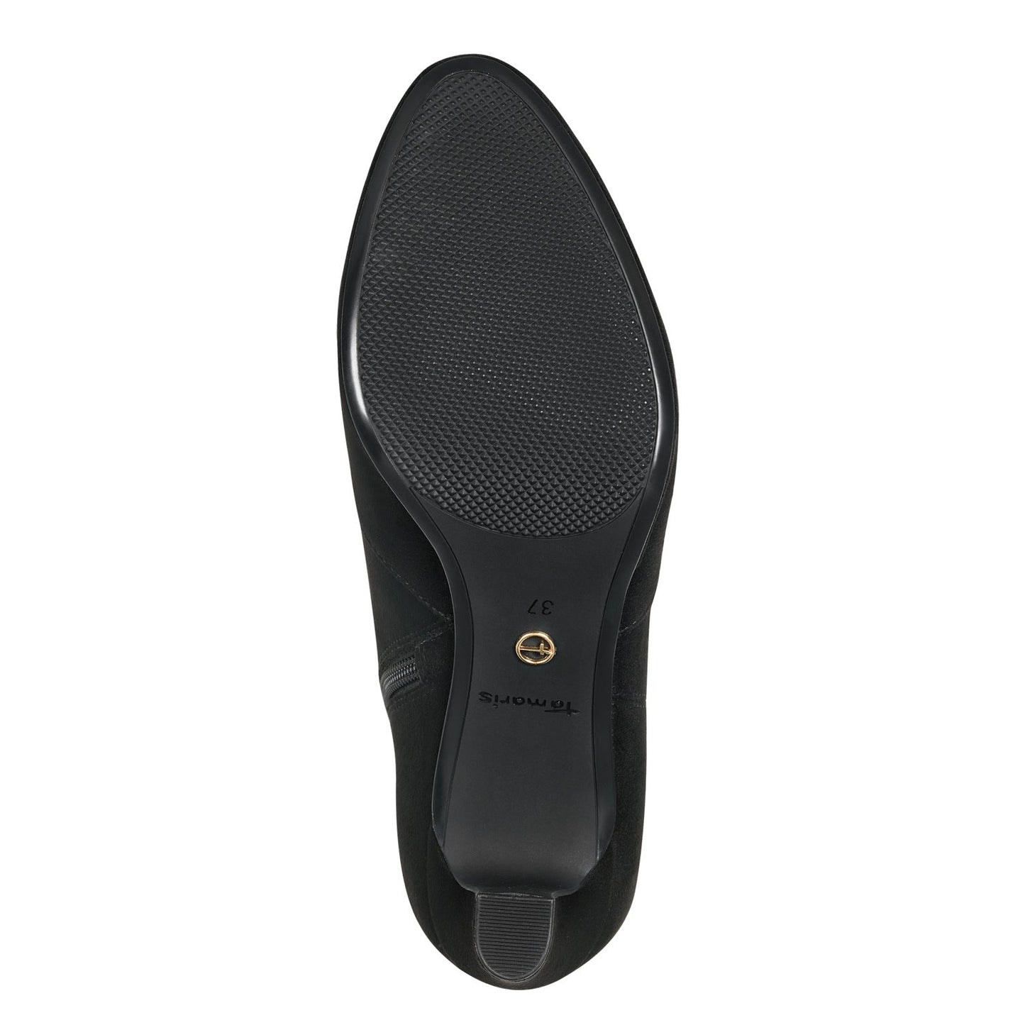 Vegane Stiefelette aus schwarzem Wildlederimitat