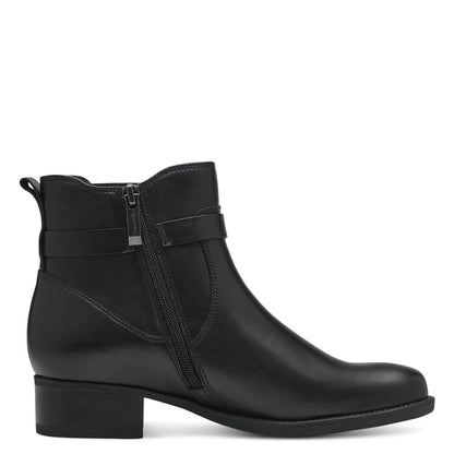 Schwarzer Lederstiefelette
