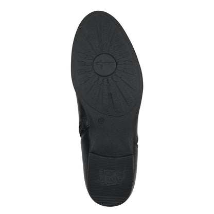 Schwarzer Lederstiefelette