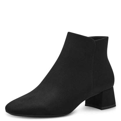 Schwarzer VEGANER Stiefelette aus Wildlederimitat