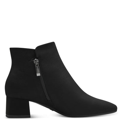 Schwarzer VEGANER Stiefelette aus Wildlederimitat