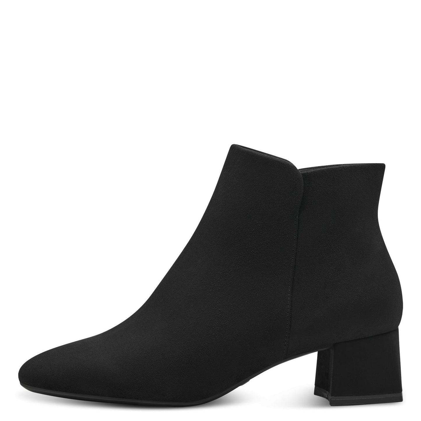Schwarzer VEGANER Stiefelette aus Wildlederimitat