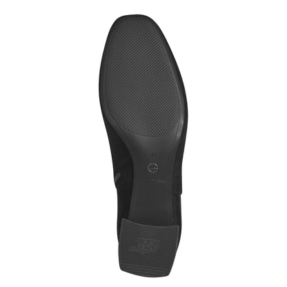 Schwarzer VEGANER Stiefelette aus Wildlederimitat