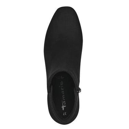 Schwarzer VEGANER Stiefelette aus Wildlederimitat