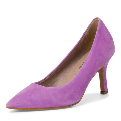 Violette Wildleder-Pumps