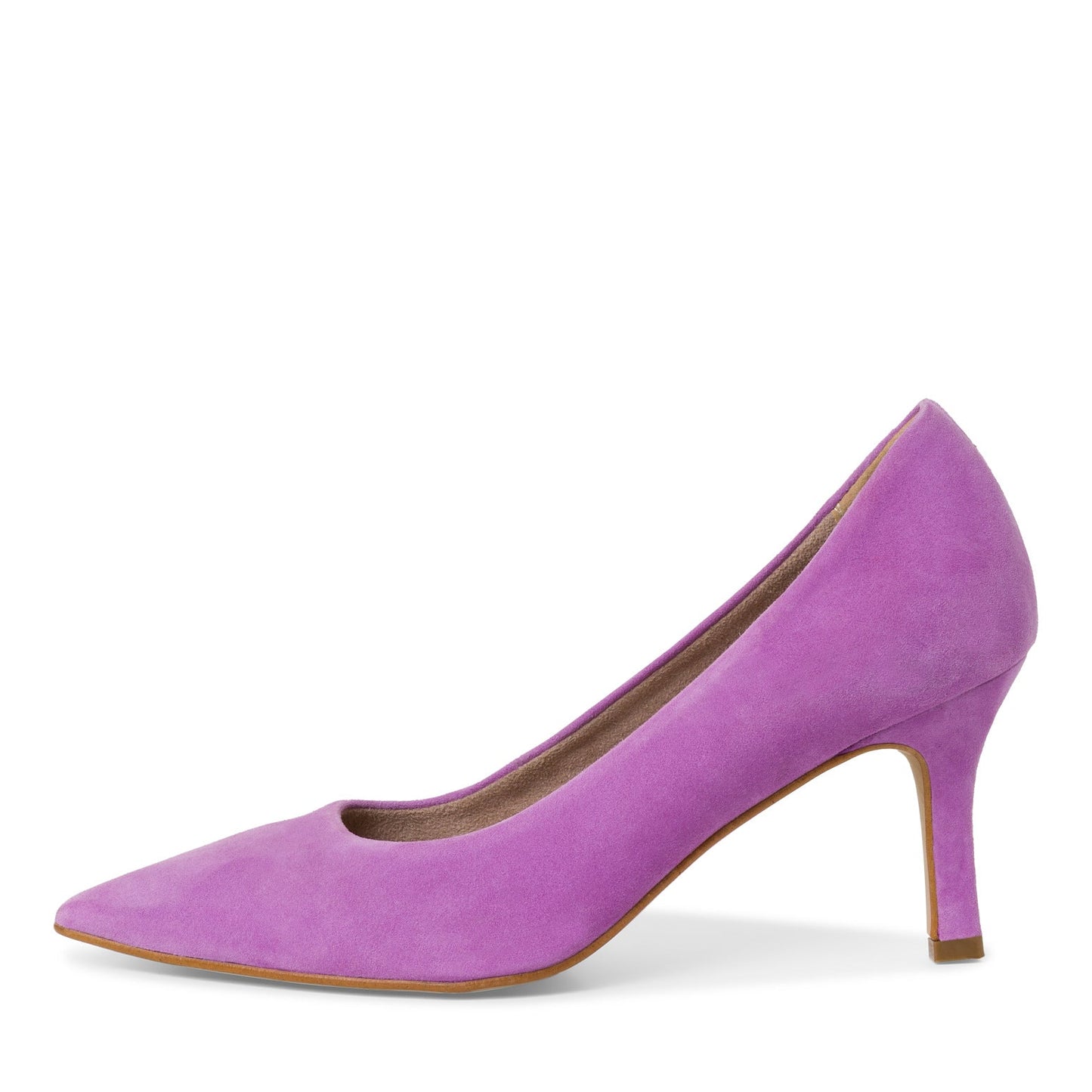 Violette Wildleder-Pumps