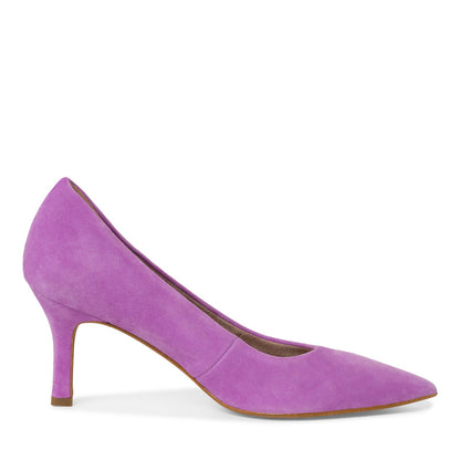 Violette Wildleder-Pumps