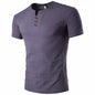 Men's 100% Hemp Summer T-Shirt – Short Sleeve with Buttons