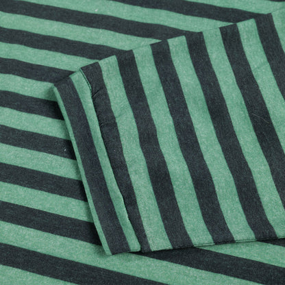 Maglietta Uomo Manica Lunga a Righe Verde e Nero – Tessuto Leggero