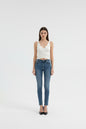 Women's Summer V-Neck High-Waist Shaping Elegant Casual T-Shirt