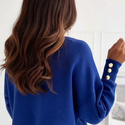 Pullover Donna Elegante Maniche Lunghe | Maglione Casual da Ufficio Comodo e Versatile