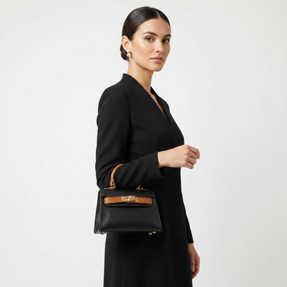 Stile Donna Bags - Mini Beky Borsa a Mano in Vera Pelle