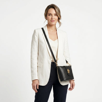Stile Donna Bags - Emma Borsa in Vera Pelle con Chiusura a Torsione