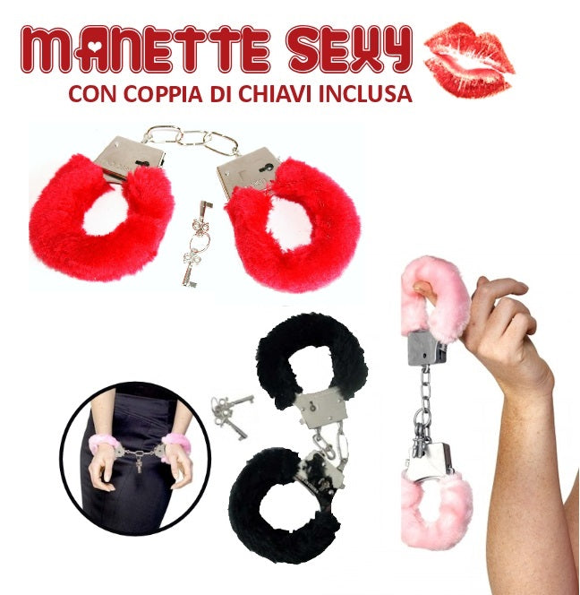 Manette Sexy Love Giochi Erotici Coppia con Chiave Per Vestito Fetish e Nubilato