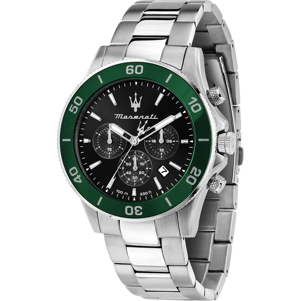 Maserati Uhr R8873 – Chronograph grün aus Edelstahl