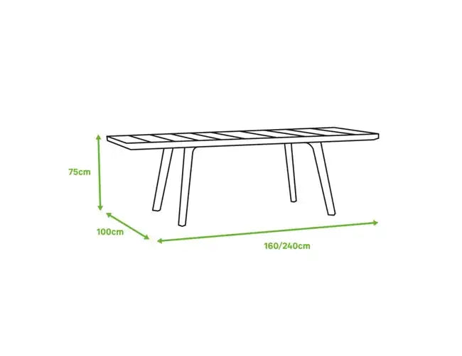 Harmony Ausziehtisch – 162/241 cm, 6/10 Personen, Holzoptik