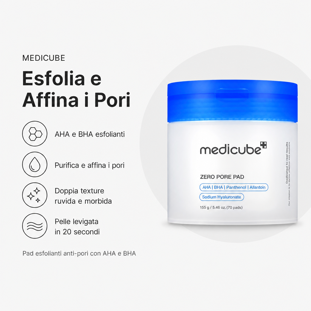 Medicube Zero Pore Pad 2.0 – Pad Esfolianti AHA/BHA