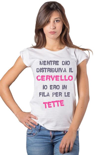 T-shirt STREET STYLE 'Mentre Dio...' Cotone Bio
