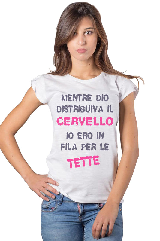 T-shirt STREET STYLE 'Mentre Dio...' Cotone Bio