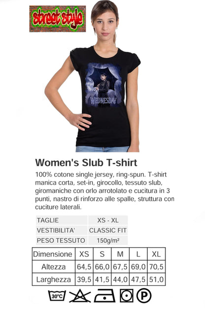 Mercoledì T-shirt Slub Donna | 100% Cotone Bio