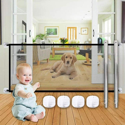 Divisorio Per Cani Animali E Bambini In Rete Recinto Cancello Barriera 110X72 Cm