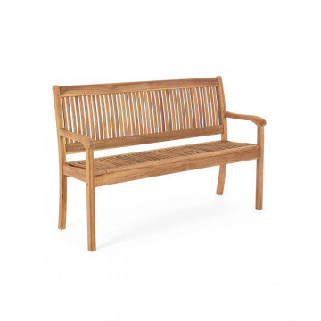 Panca in legno di acacia massiccio, dimensioni 120x62x88 cm