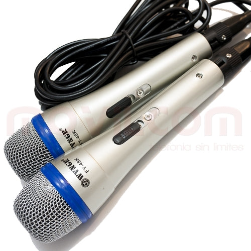 MIKROFONPAAR 2 PROFESSIONELLE UNIDIREKTIONALE MIKROFONE MIT 3M KABEL