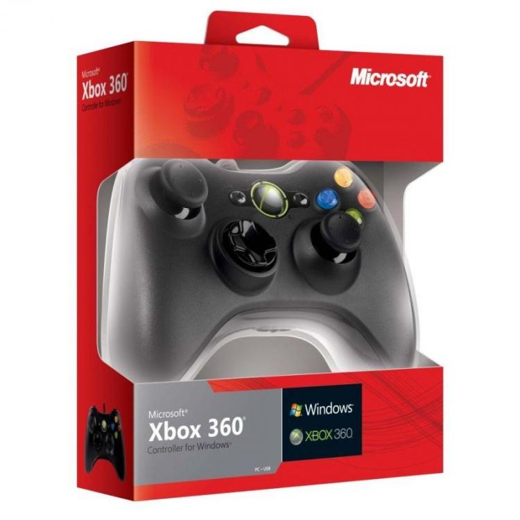 Microsoft Controller Per  Xbox 360 Pc - Windows Originale Joystick Con Filo Pad