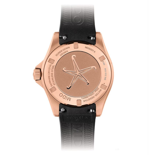 Mido Uhr Ocean Star Lady 36,5mm schwarz Automatik Edelstahl PVD Roségold M026.207.37.056.00