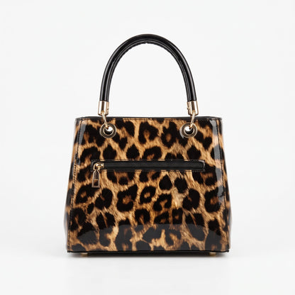 Milano Borsa a Mano Animalier con Foulard e Ciondolo Orsetto