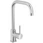 High spout mixer chrome-plated brass single-lever kitchen series