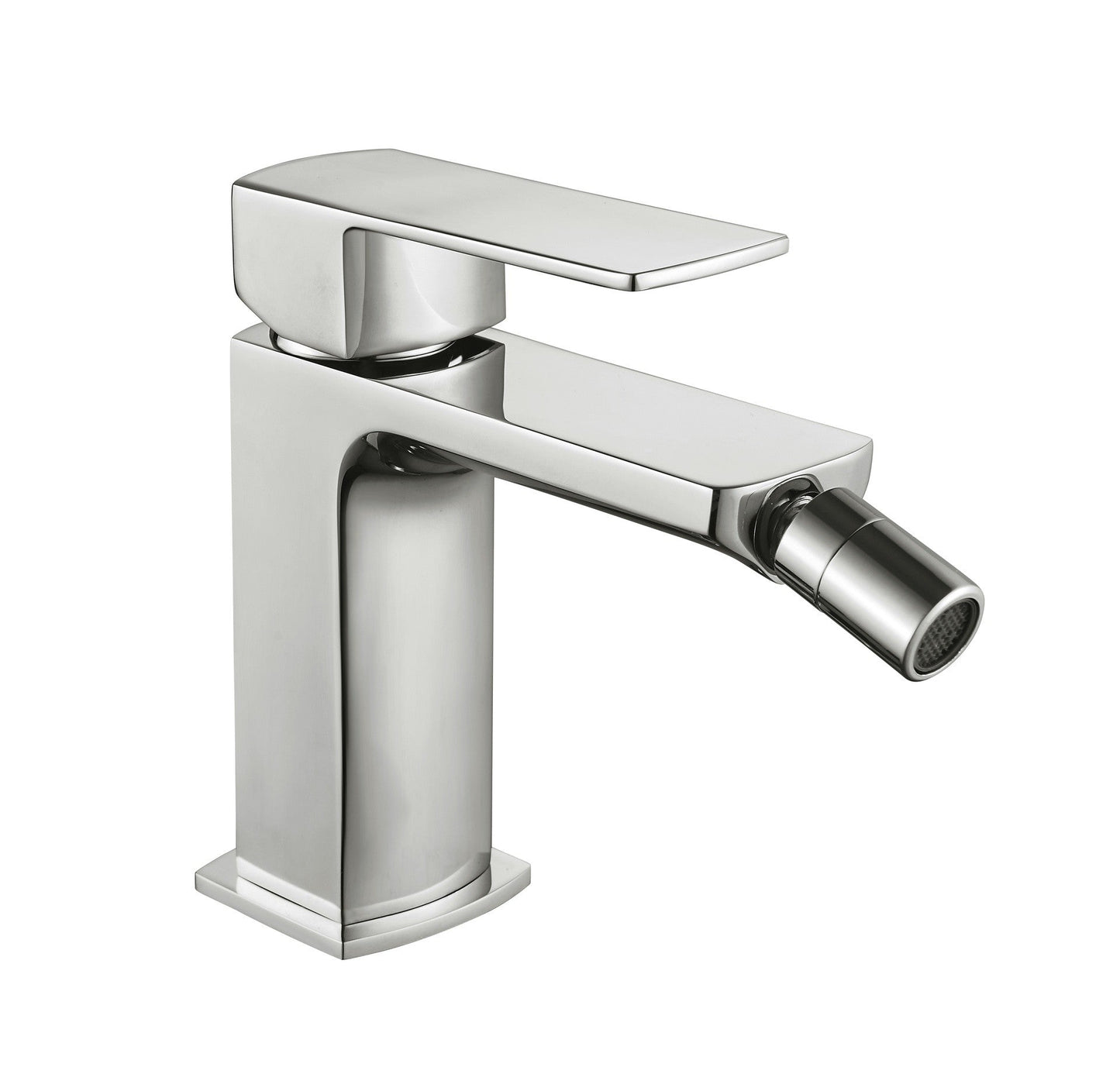 Miscelatore bidet monoforo in nichel spazzolato serie 23 con piletta clic-clac inclusa