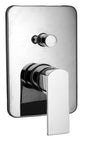 Concealed two-way shower mixer model 23 in chrome-plated brass