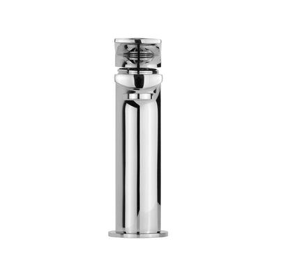 Miscelatore lavabo monoforo in ottone cromato modello Kora con leva inclinata e piletta clic-clac inclusa