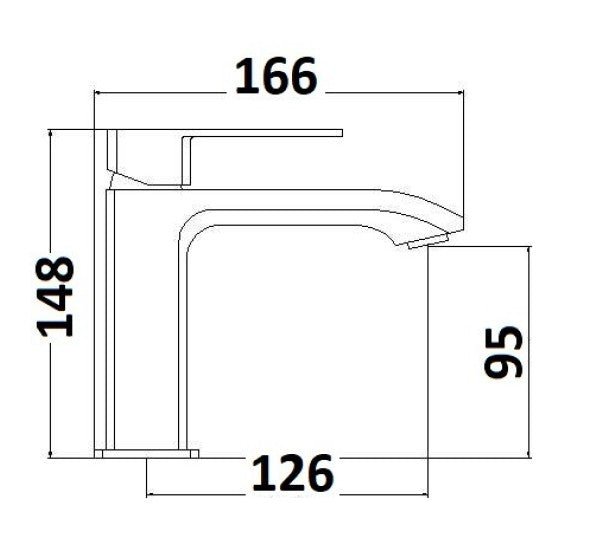 Miscelatore lavabo monoforo in ottone cromato serie 23 con piletta clic-clac inclusa