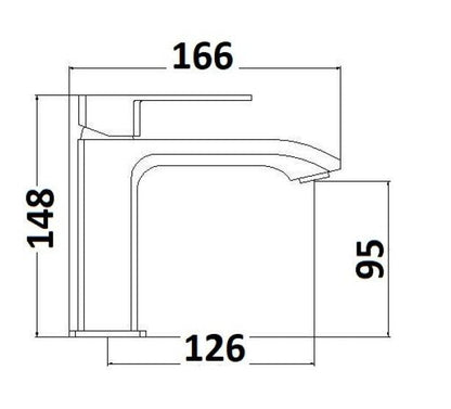 Miscelatore lavabo monoforo in ottone cromato serie 23 con piletta clic-clac inclusa