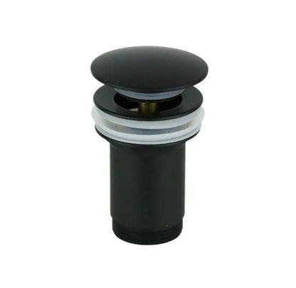 Miscelatore lavabo monoforo in ottone nero opaco modello Kora con leva inclinata e piletta clic-clac inclusa