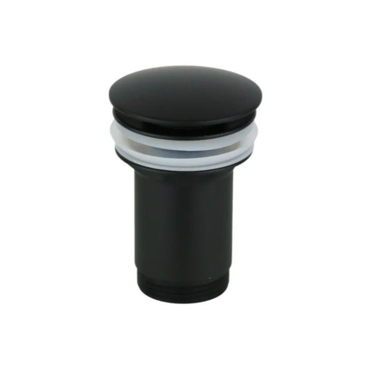 Miscelatore lavabo monoforo in ottone nero opaco modello Kora con leva inclinata e piletta clic-clac inclusa