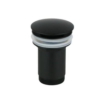 Miscelatore lavabo monoforo in ottone nero opaco modello Kora con leva inclinata e piletta clic-clac inclusa